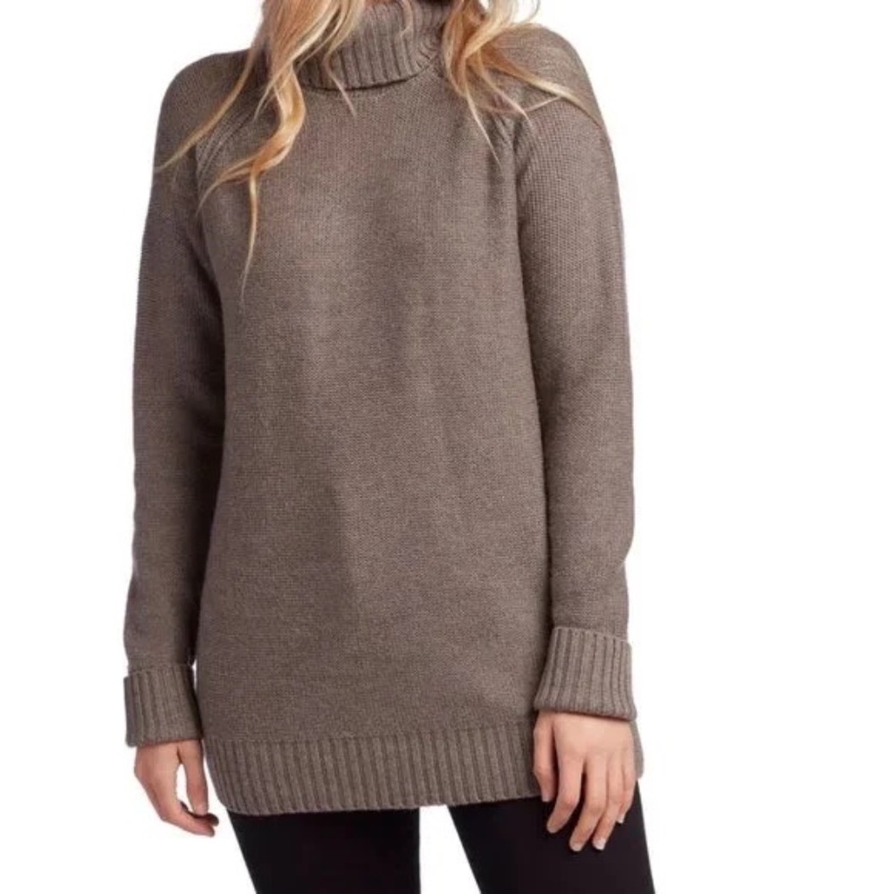 Women's Icebreaker Waypoint Rollneck Sweater Brown Size Medium